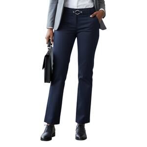 Michael Kors Gramercy Black Belted Straight Leg Trousers Womens 8
